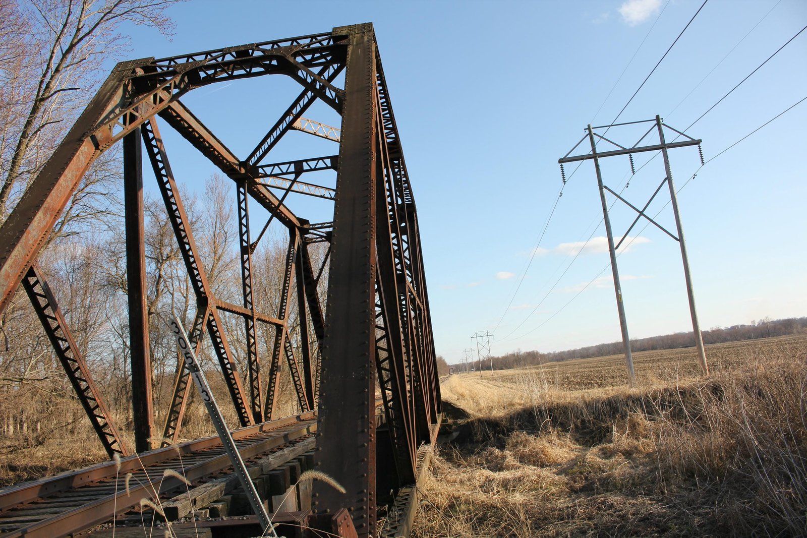 Looking south